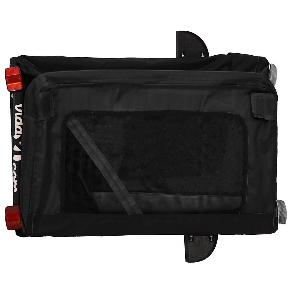Remorque de vélo pour animaux tissu Oxford et fer noir 120 x 54.5 x 53 cm - PANGIVO - Image 10