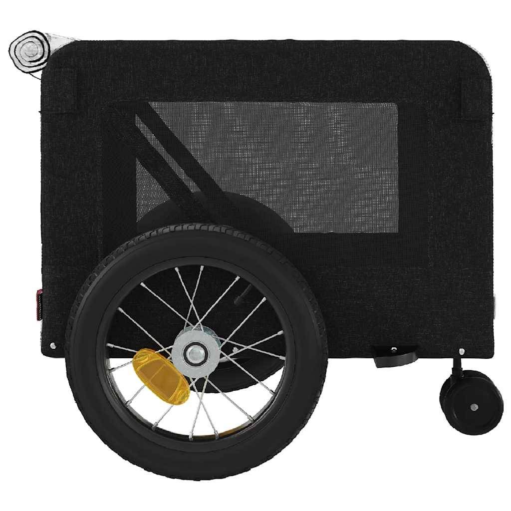 Remorque de vélo pour animaux tissu Oxford et fer noir 120 x 54.5 x 53 cm - PANGIVO - Image 8