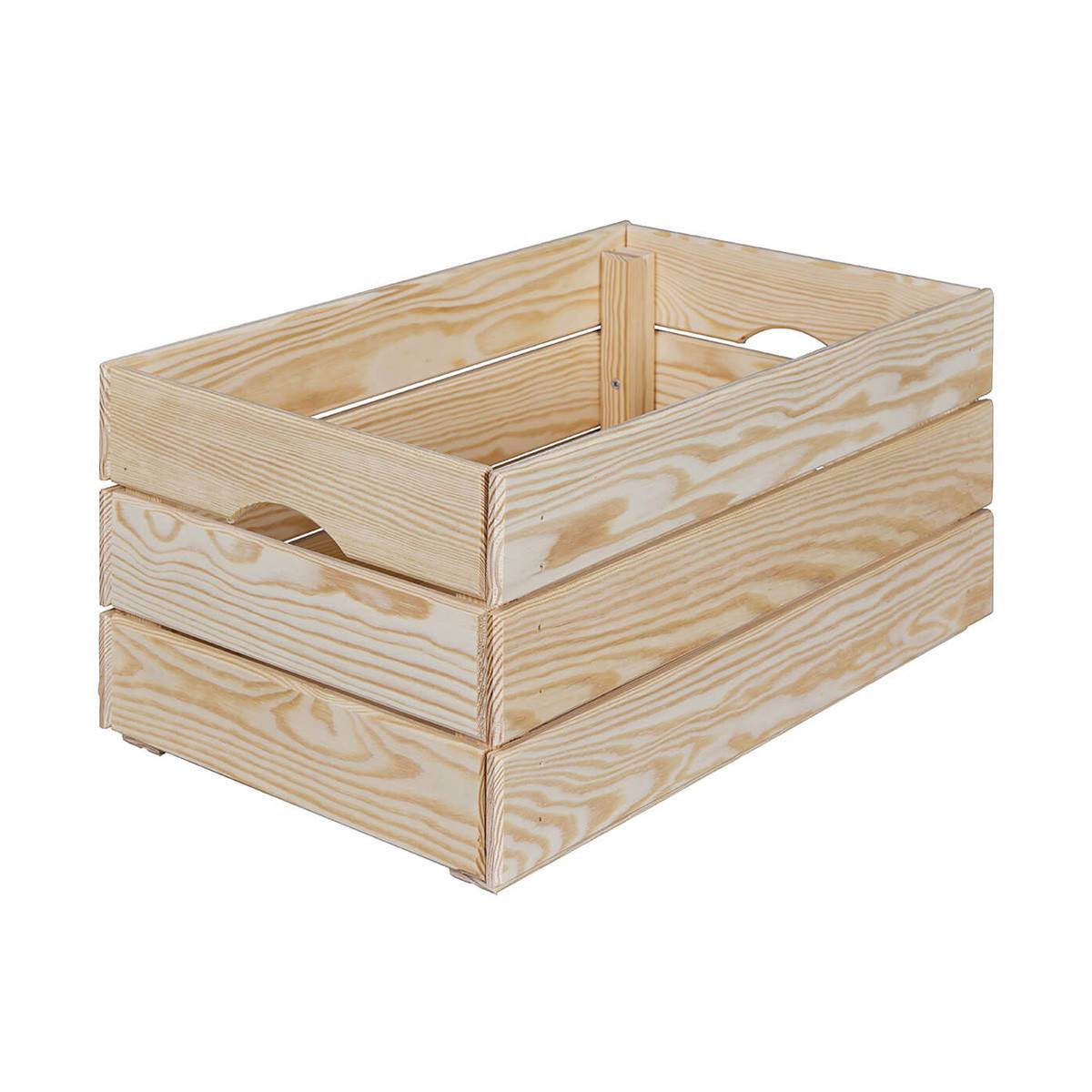 Caisse de Rangement en Bois Naturel Non traité 51cm - CAJITA - Image 1