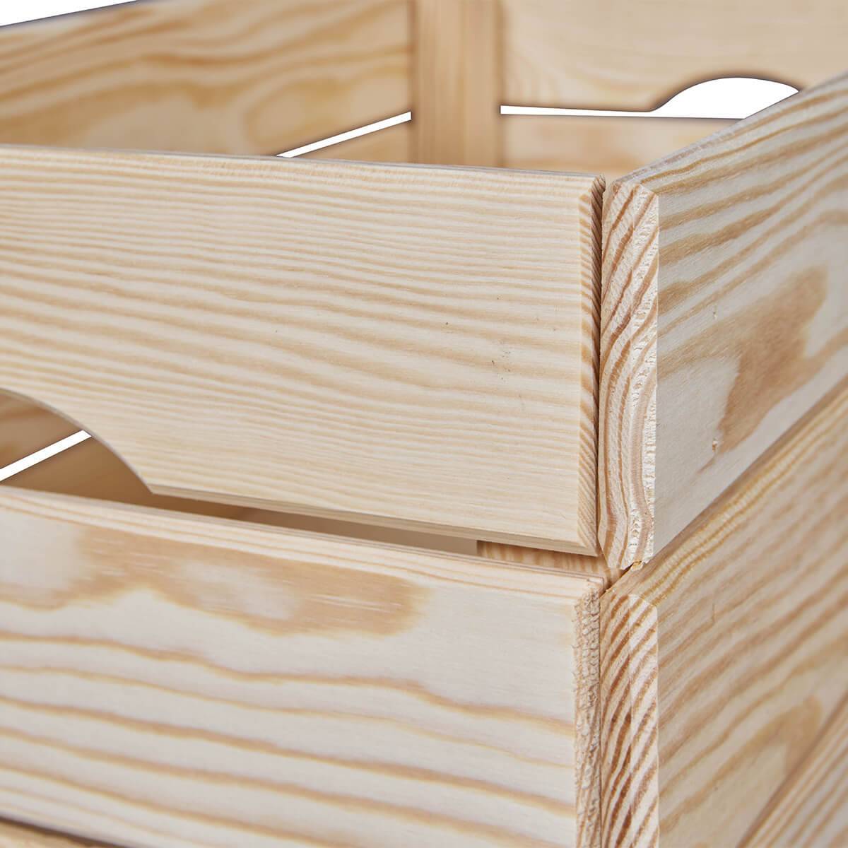 Caisse de Rangement en Bois Naturel Non traité 51cm - CAJITA - Image 6