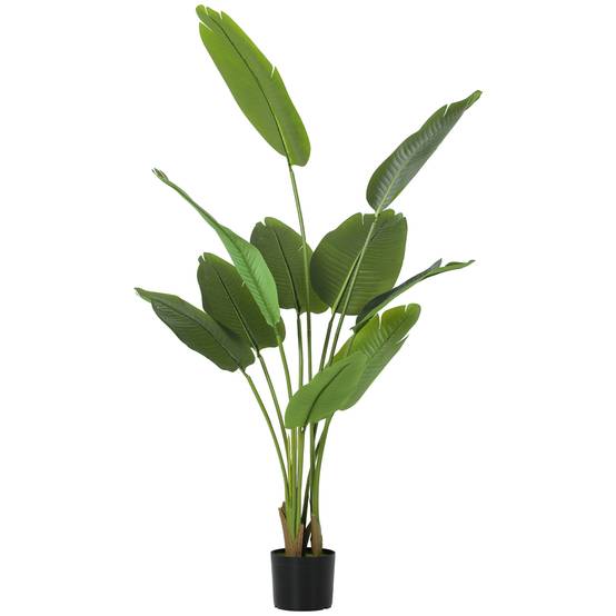 Plante artificielle intérieure 160 cm, arbre artificiel avec pot en plastique et terreau floqué - Image 1