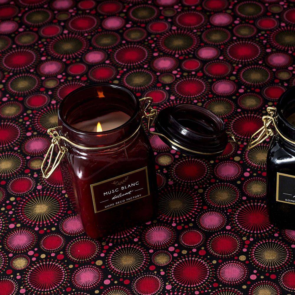 The Home Deco Factory - Bougie parfumée pot à clip apothicaire 9 x 6 x 11 cm (Lot de 2) - Image 2
