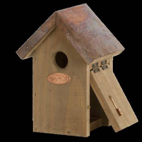Esschert Design - Nichoir en bois pin et cuivre pour roitelets - Ø 30 mm - Image 5