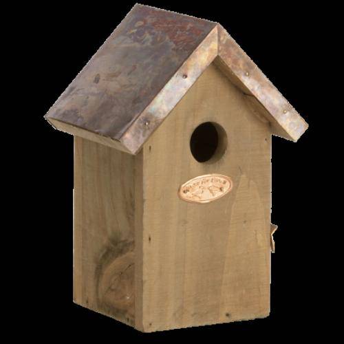 Esschert Design - Nichoir en bois pin et cuivre pour roitelets - Ø 30 mm - Image 2