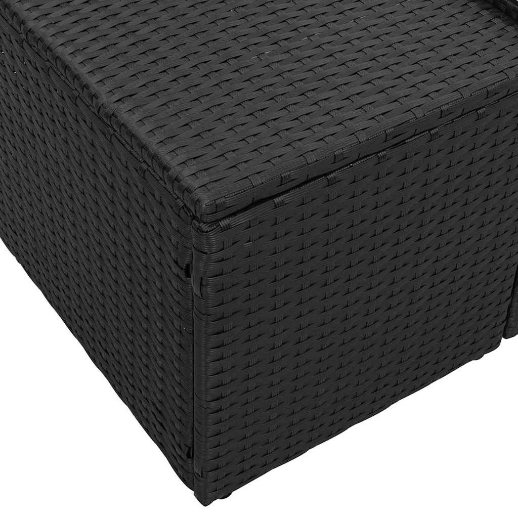 Vidaxl - Canapé de jardin avec coussin Noir 184 x 62 x 69 cm polyrotin vidaXL 42006811 - Image 8