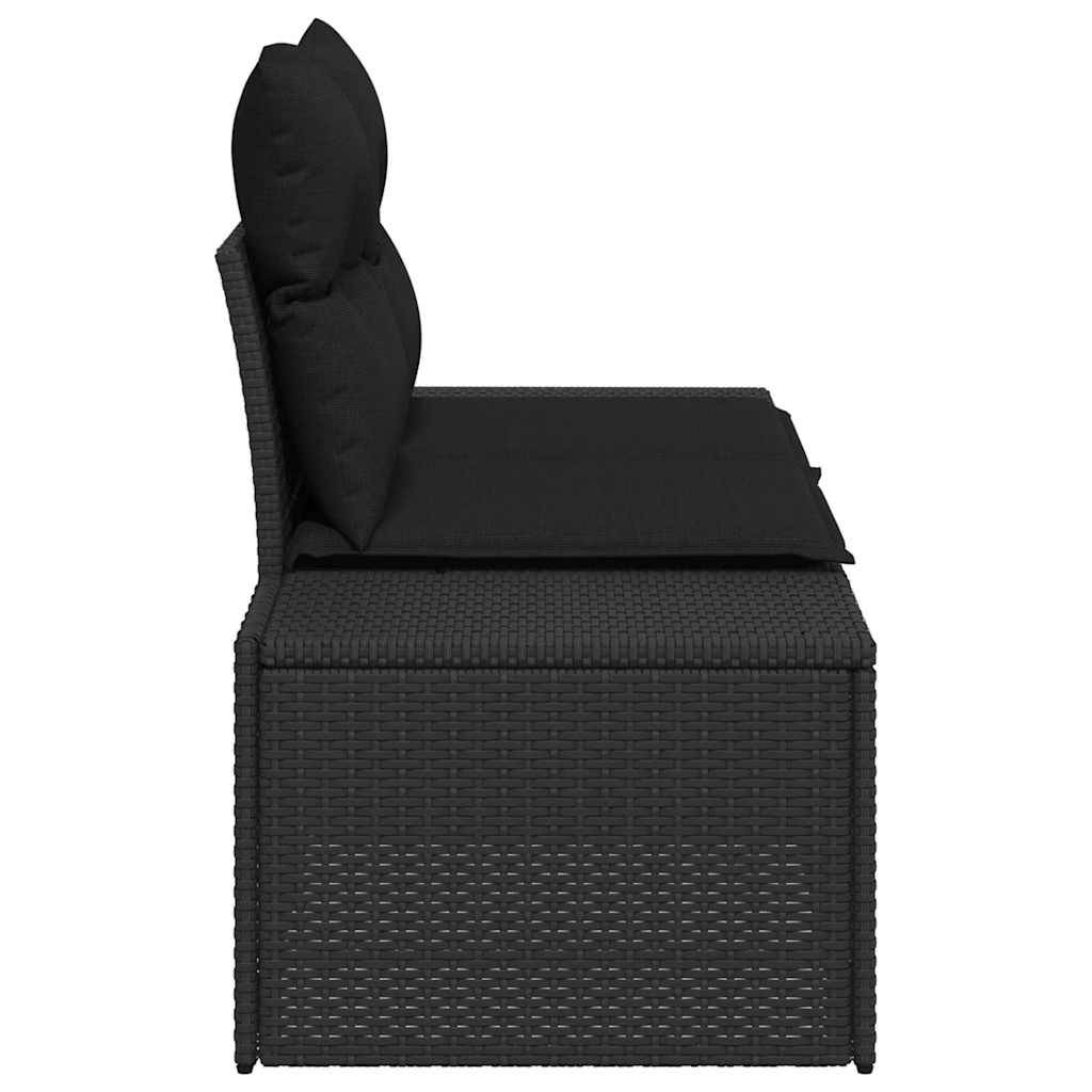 Vidaxl - Canapé de jardin avec coussin Noir 184 x 62 x 69 cm polyrotin vidaXL 42006811 - Image 6