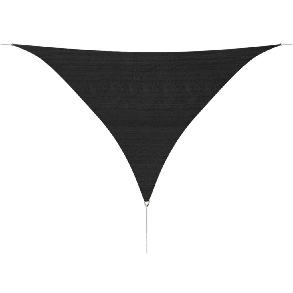 Voile d'ombrage parasol en PEHD triangulaire 5 x 5 x 5 m anthracite - Image 1