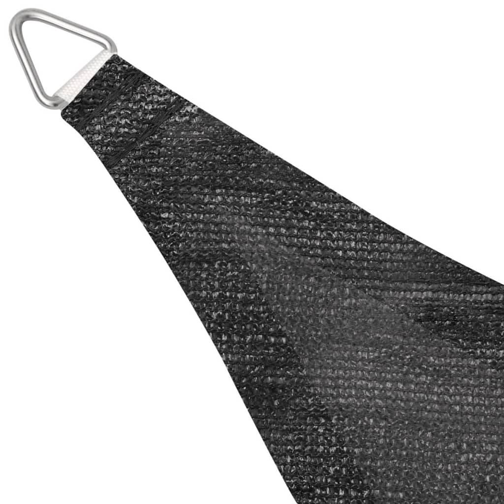 Voile d'ombrage parasol en PEHD triangulaire 5 x 5 x 5 m anthracite - Image 3