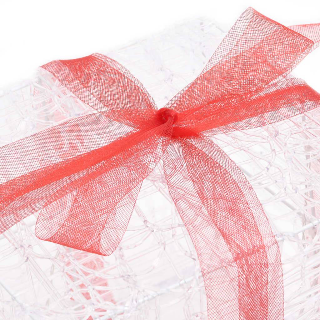 3 pcs Boîtes-cadeaux de Noël décoratives - Décoration Pour Noël Acrylique colorées - Image 6