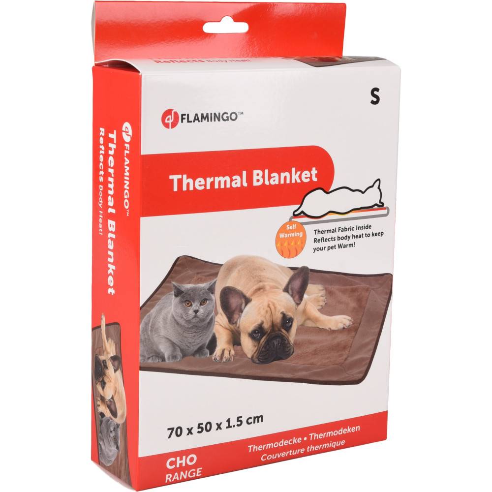 Flamingo - Tapis Thermique S  70 x 50 x 1.5 cm marron pour chien ou chat - Image 5