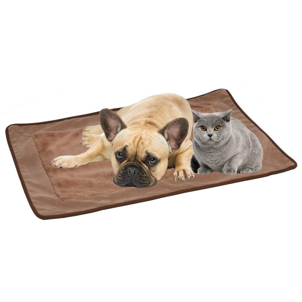 Flamingo - Tapis Thermique S  70 x 50 x 1.5 cm marron pour chien ou chat - Image 1
