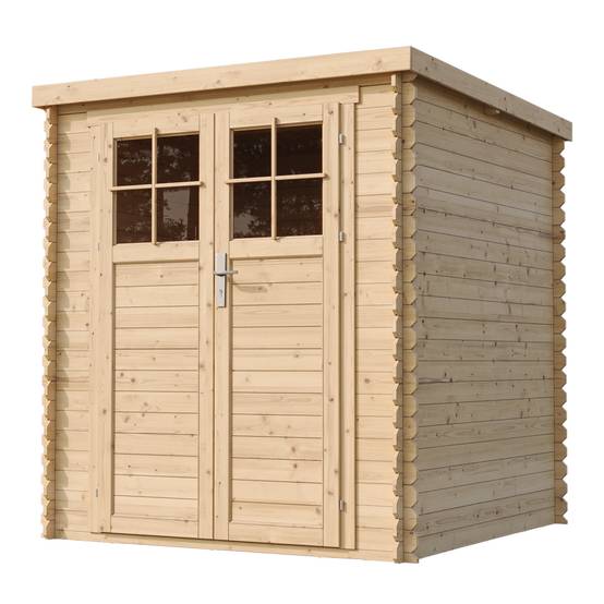 Timbela - Abri de jardin en bois l204xL204xH200 cm / 3,53 m² avec porte verrouillable de haute qualité - 19 mm d’épaisseur - Timbela M309F - Image 2
