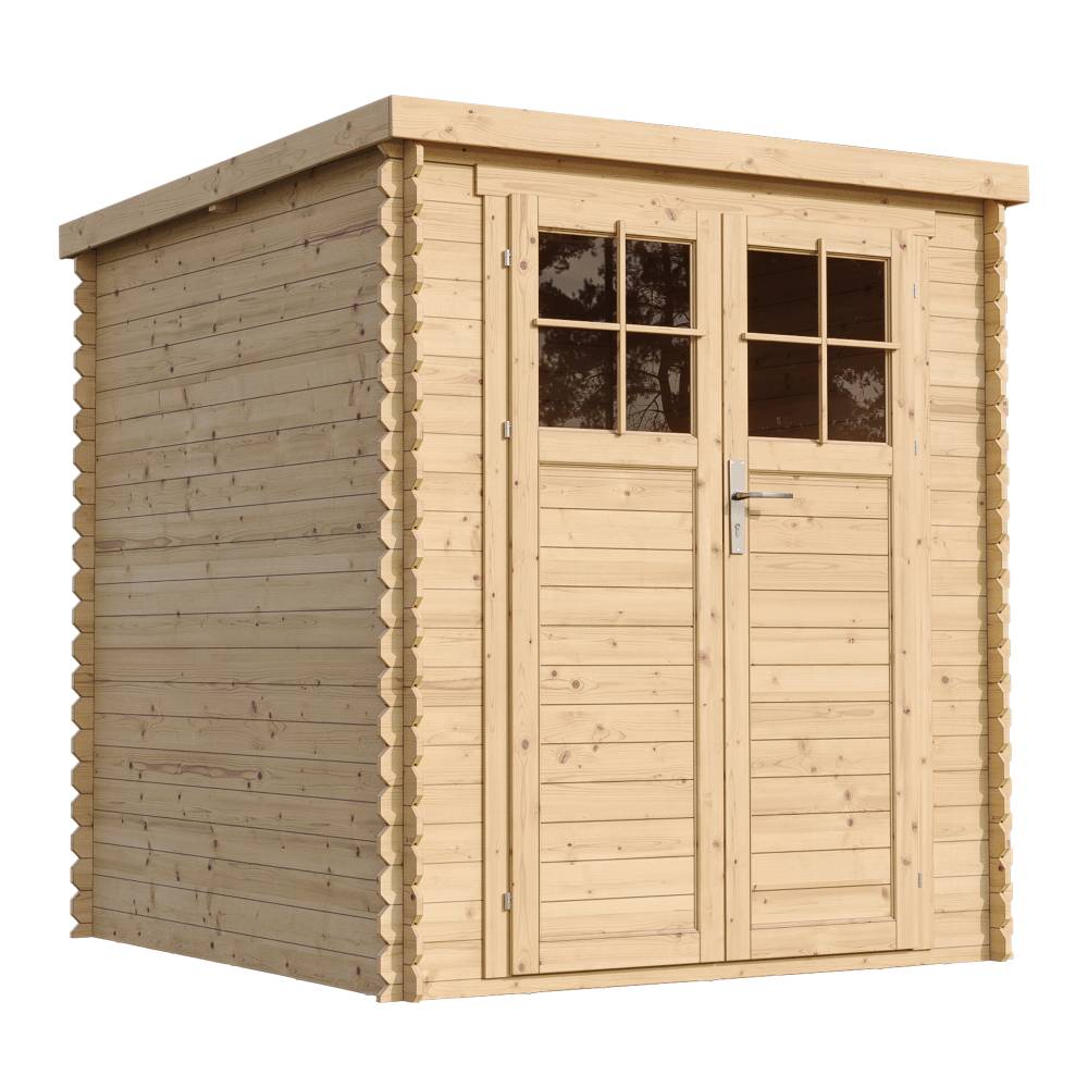 Timbela - Abri de jardin en bois l204xL204xH200 cm / 3,53 m² avec porte verrouillable de haute qualité - 19 mm d’épaisseur - Timbela M309F - Image 4