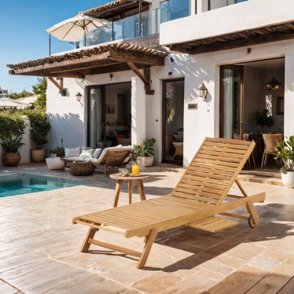 Bain de soleil MOLA en bois d'acacia FSC Beau Rivage - Image 2