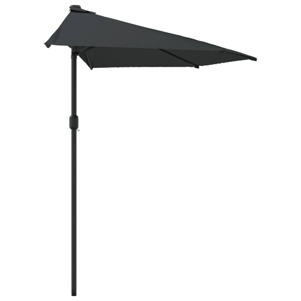PANGIVO - Parasol de balcon demi-rond aluminium et acier anthracite 300 x 155 x 223 cm - PANGIVO - Image 4