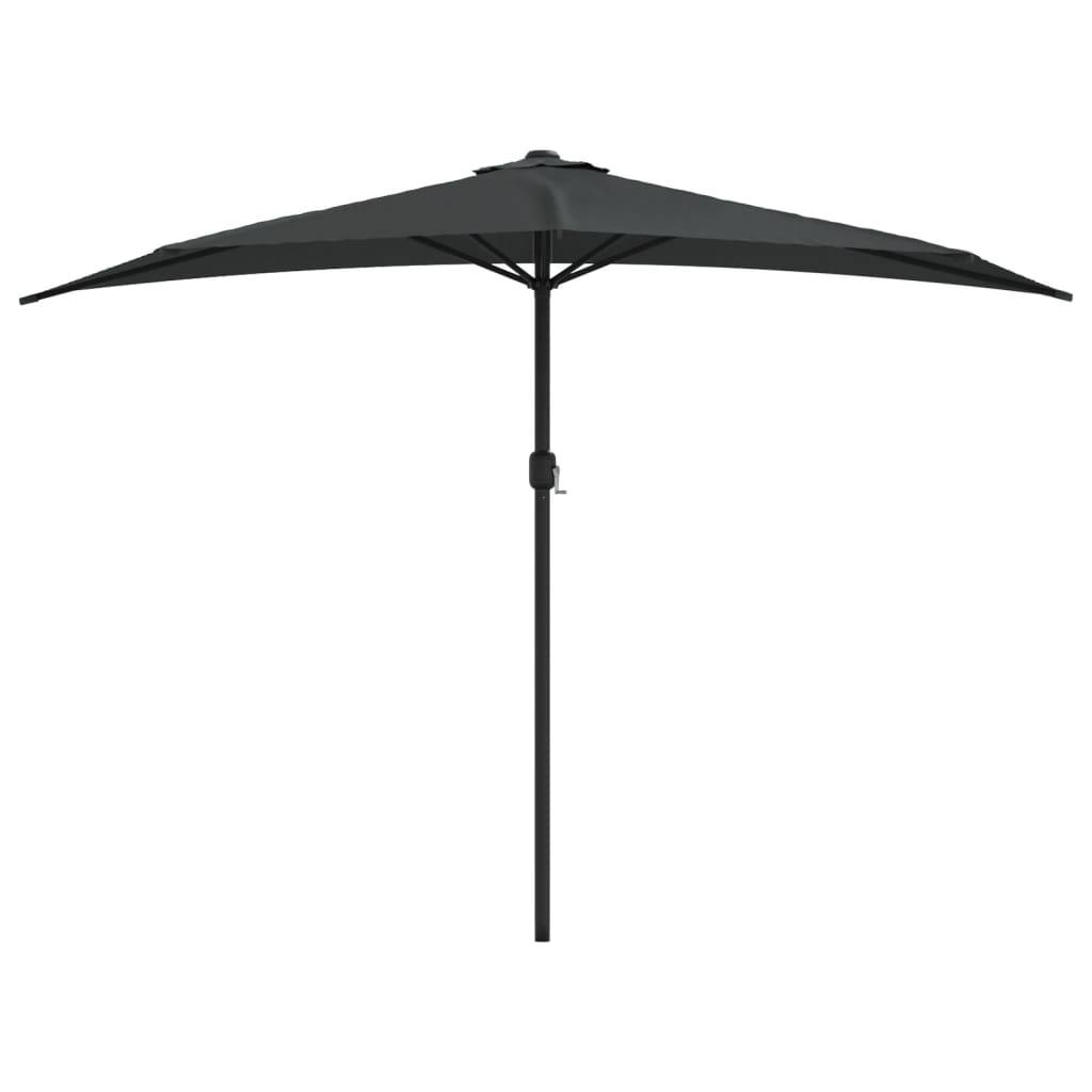 PANGIVO - Parasol de balcon demi-rond aluminium et acier anthracite 300 x 155 x 223 cm - PANGIVO - Image 3