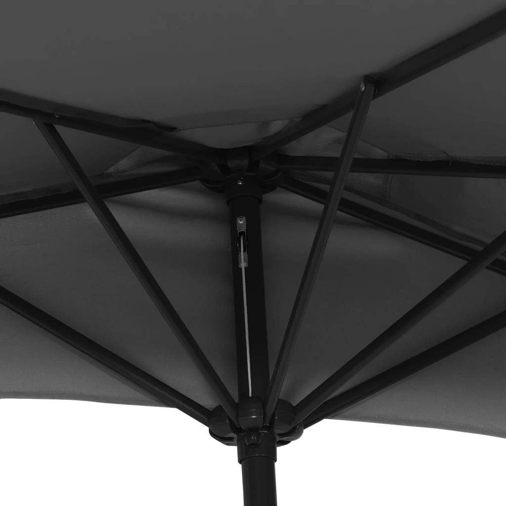 PANGIVO - Parasol de balcon demi-rond aluminium et acier anthracite 300 x 155 x 223 cm - PANGIVO - Image 6