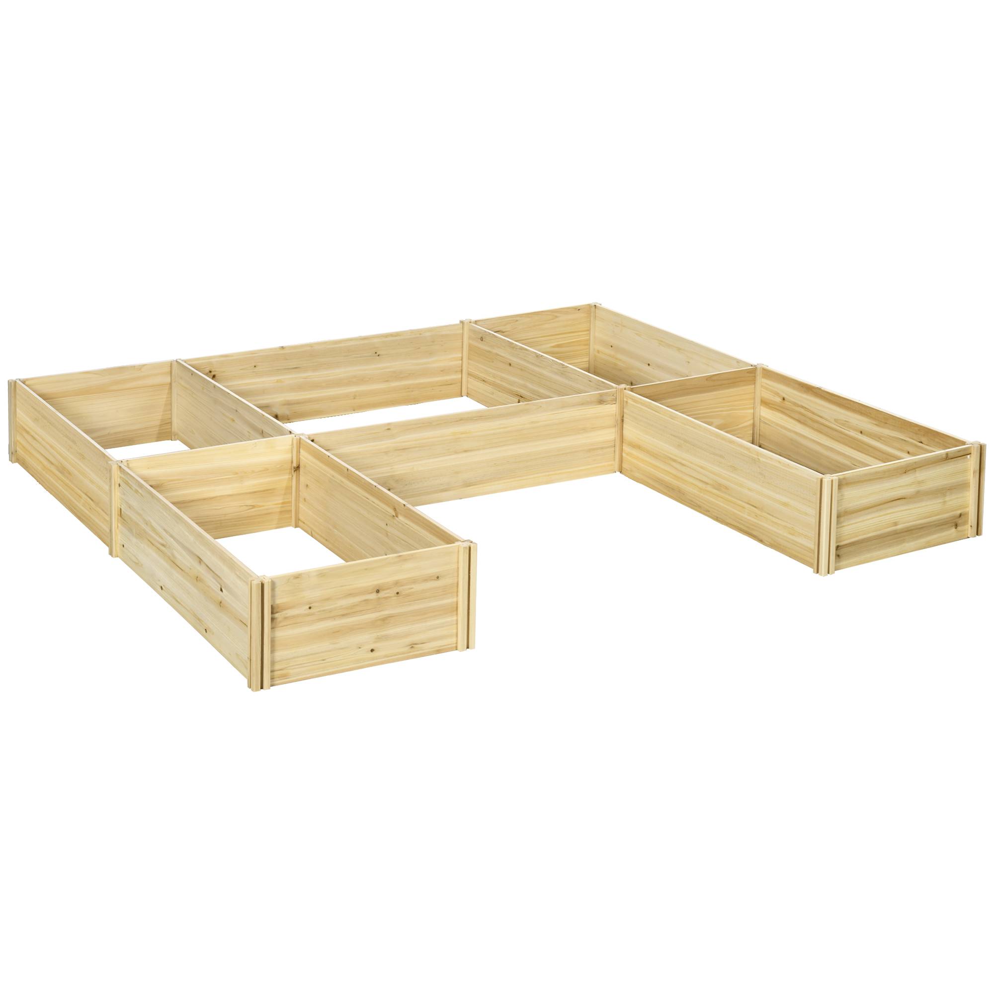 Carré potager bois de sapin naturel 230 x 230 x 28 cm - PANGIVO - Image 2