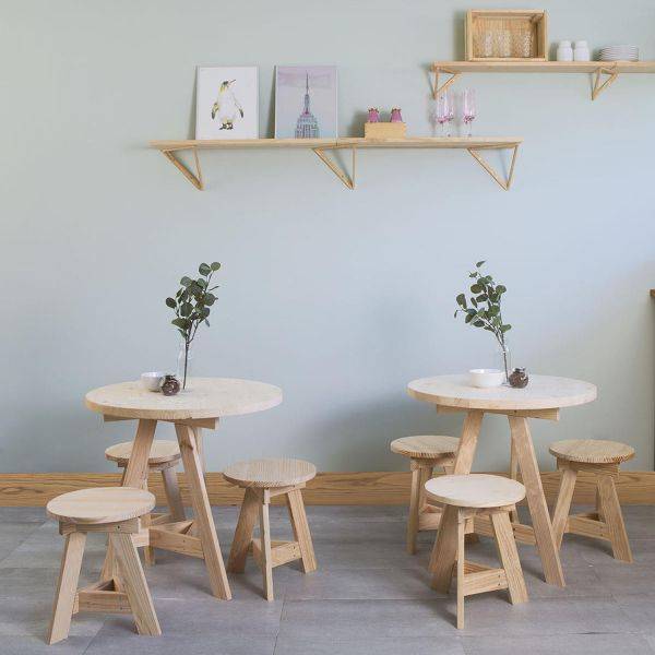 Plateau rond en pin 75 cm Épaisseur 3 cm Astigarraga - Image 4