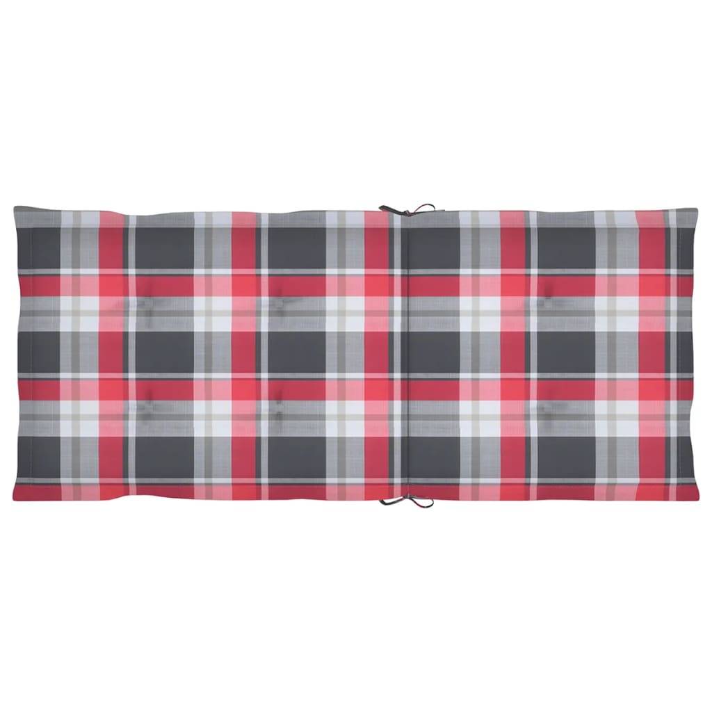 PANGIVO - Chaises inclinables de jardin et coussins rouges Teck solide 57 x 71.5 x 100 cm - PANGIVO - Image 8