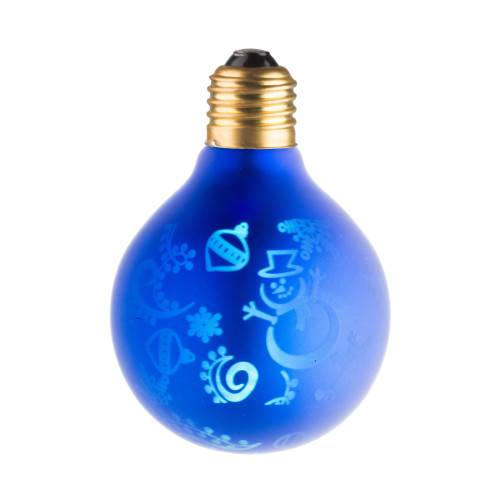 Ampoule Lampe Déco Neige et Bleu G80 E27 ECOLICHT - Image 1
