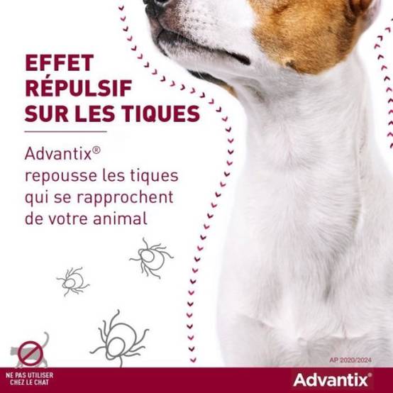 Advantix - Advantix Chien Solution Antiparasitaire Puces Tiques Répulsif Mouches Moustiques Phlébotomes 1,5 a 4kg 4 pipettes - Image 5