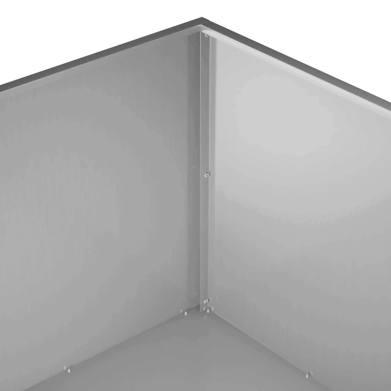 Vidaxl - Cache-pot de jardin Argenté 60 x 60 x 40 cm Acier galvanisé vidaXL 8005102 - Image 6