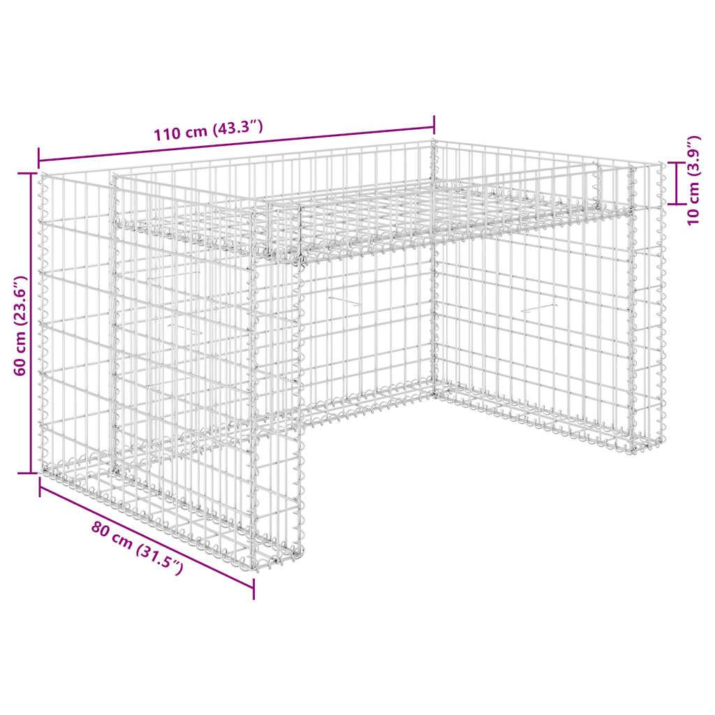 Vidaxl - Garage tondeuse à gazon lit surélevé 110x80x60 cm Fil en acier vidaXL 145655 - Image 3