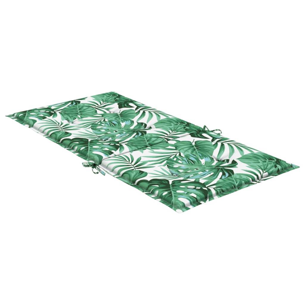 PANGIVO - Coussins de chaise dossier bas polyester motif feuilles 100 x 50 x 3 cm - PANGIVO - Image 6