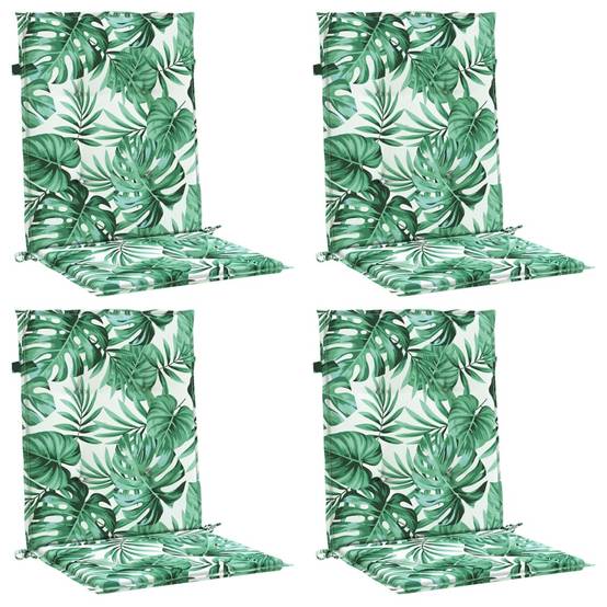 PANGIVO - Coussins de chaise dossier bas polyester motif feuilles 100 x 50 x 3 cm - PANGIVO - Image 3