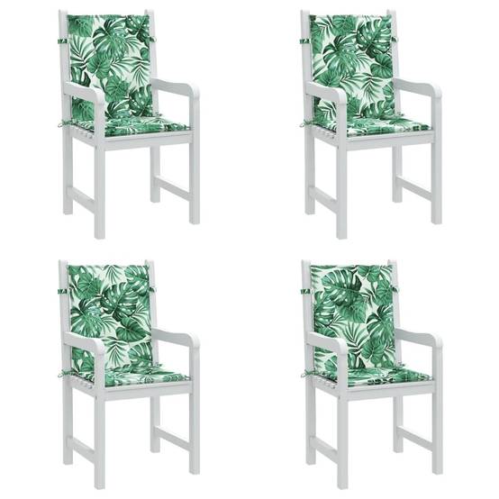 PANGIVO - Coussins de chaise dossier bas polyester motif feuilles 100 x 50 x 3 cm - PANGIVO - Image 4