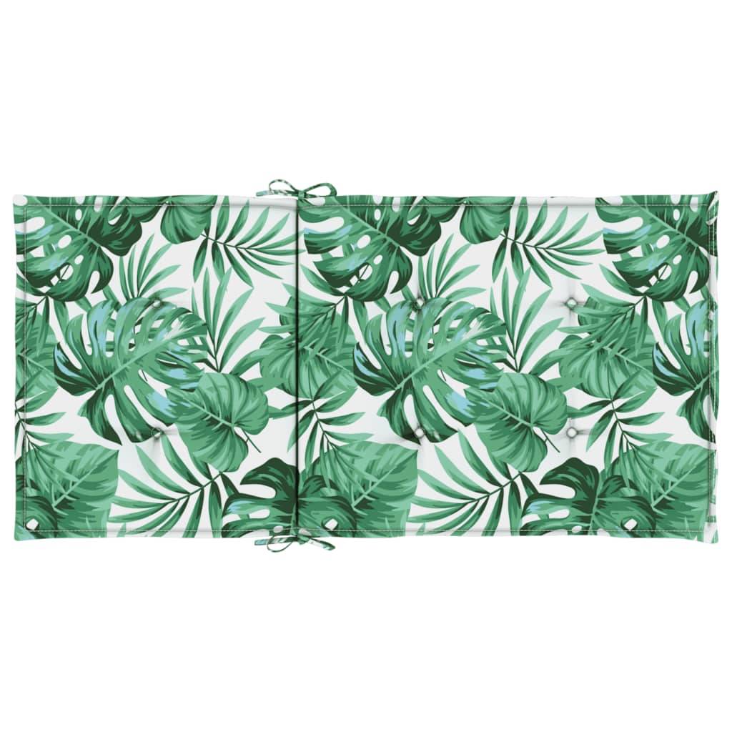 PANGIVO - Coussins de chaise dossier bas polyester motif feuilles 100 x 50 x 3 cm - PANGIVO - Image 7
