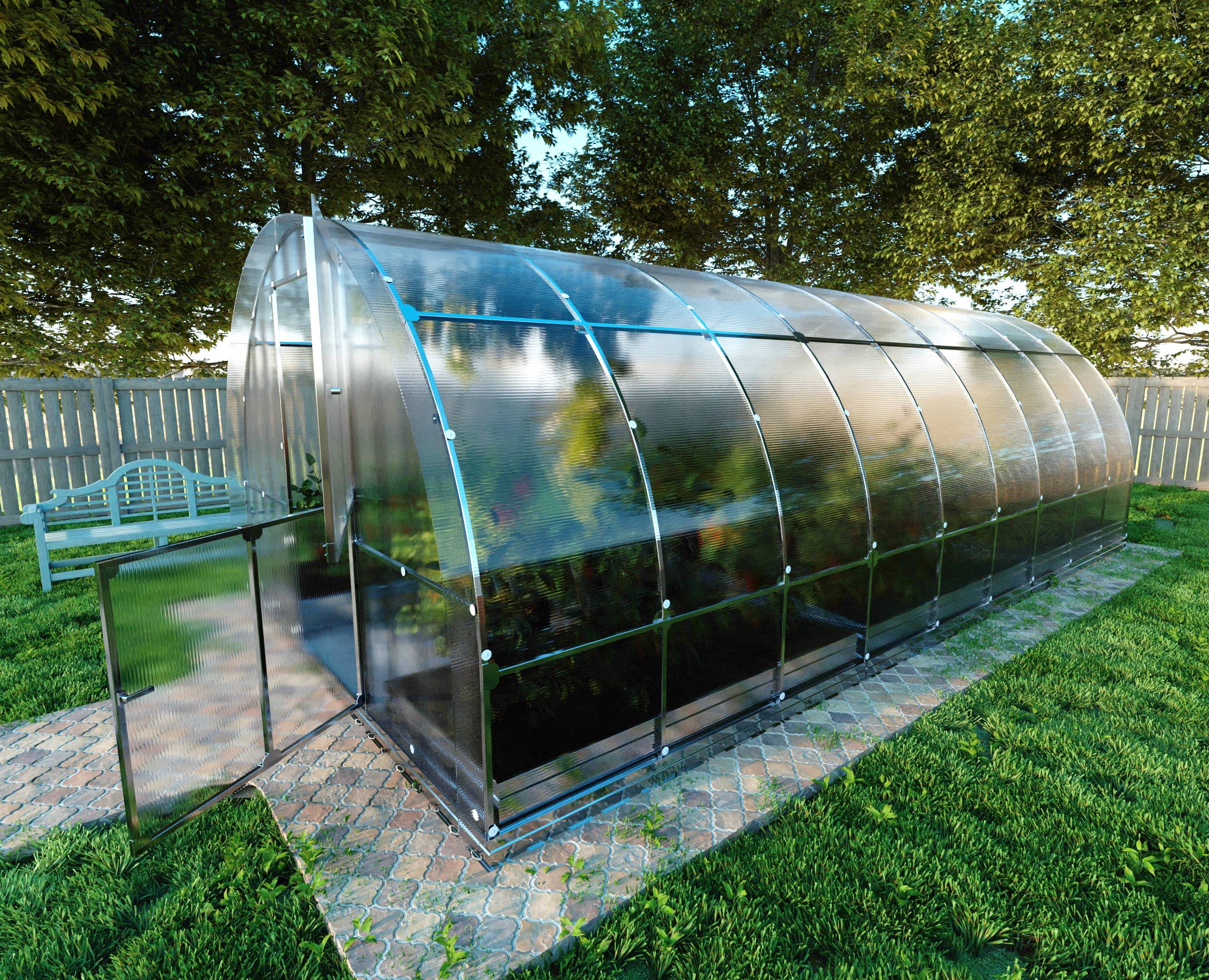 KLASIKA GREENHOUSES - Serre de jardin KLASIKA TUBE EXTRA 3 x 6 m (18 m²), 4 mm avec revêtement en polycarbonate - Image 2