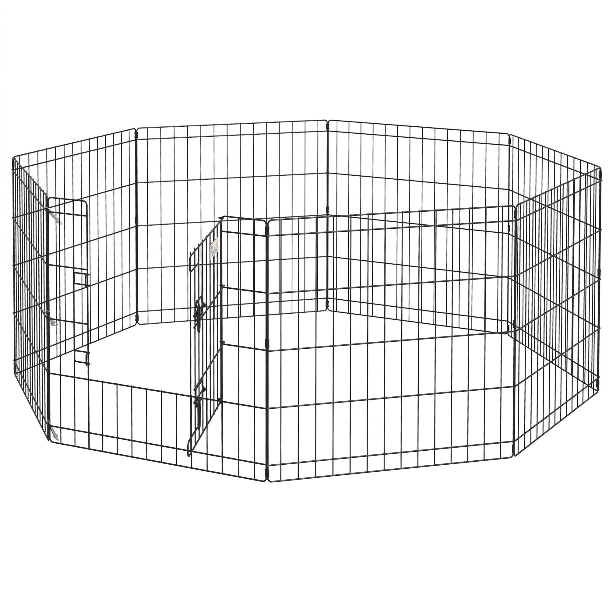 Parc enclos modulable pour chiens lapins rongeurs clôture pour petits animaux intérieur et extérieur pliant 8 panneaux - Image 2