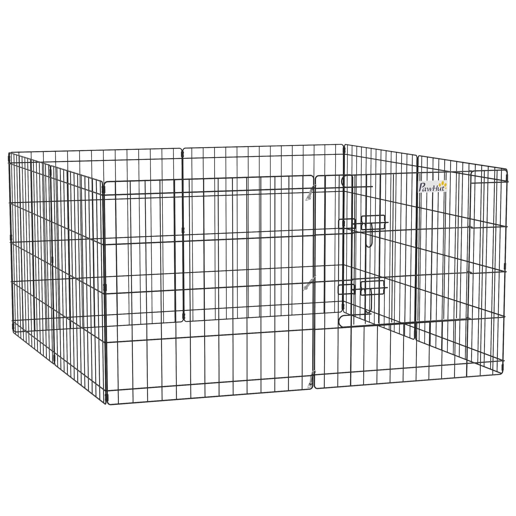 Parc enclos modulable pour chiens lapins rongeurs clôture pour petits animaux intérieur et extérieur pliant 8 panneaux - Image 1