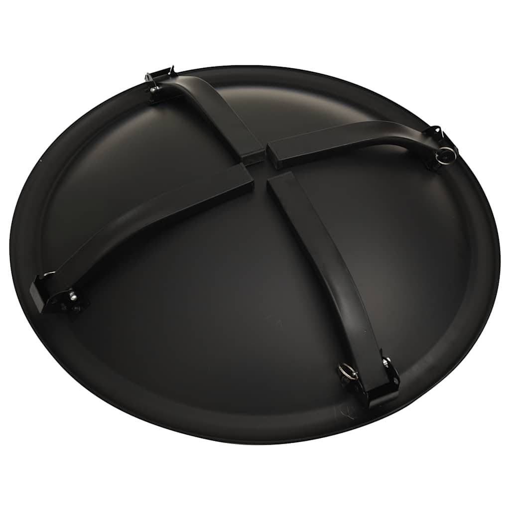 ComfortXL - Brasero Barbecue 2-en-1 Acier avec Tisonnier et Grille pour Jardin Pliable Noir – ComfortXL Outdoor Living - Image 8