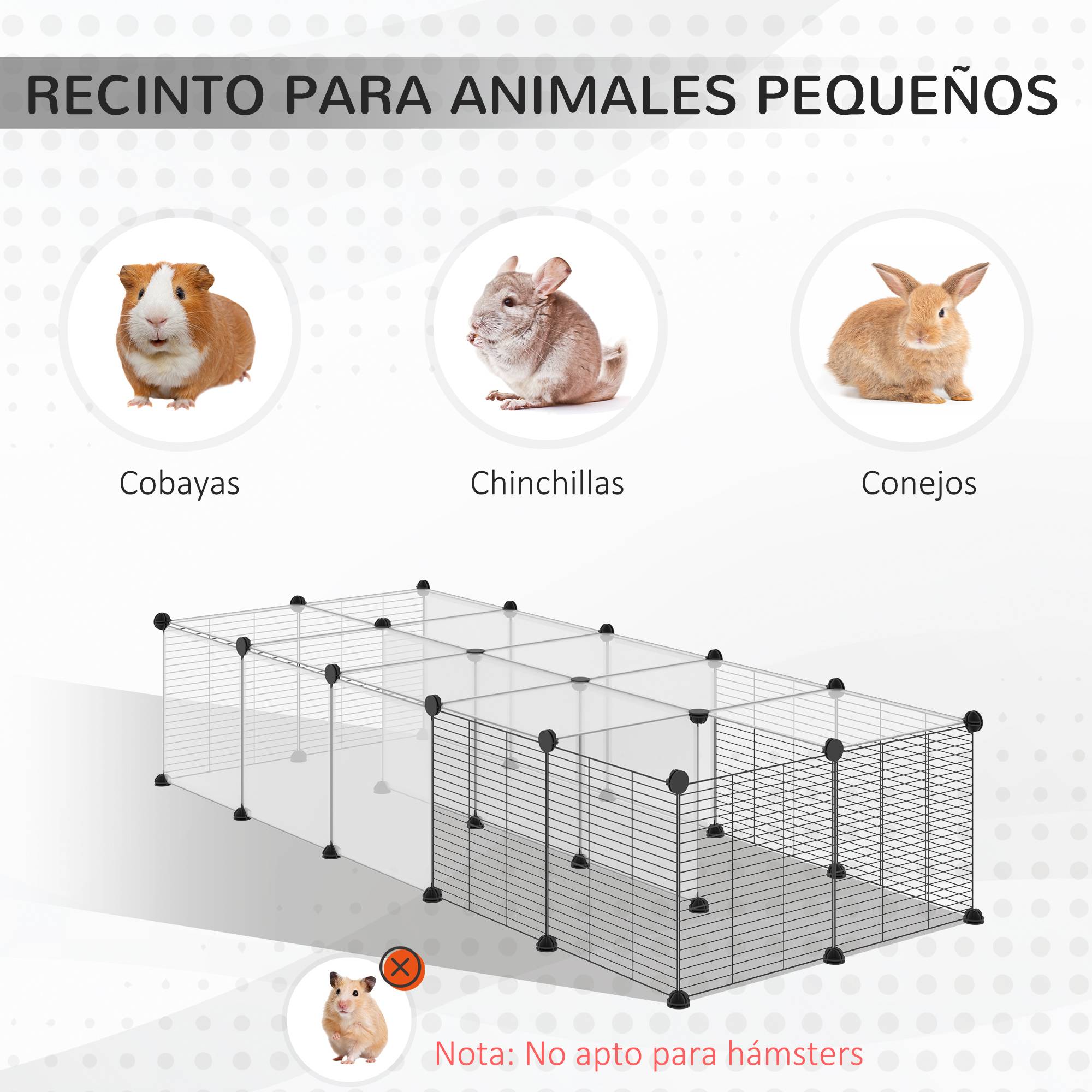 Enclos Lapin Modulaire Acier Animaux Panneaux Transparents 140x70x70cm - ComfortXL Outdoor Living - Image 7