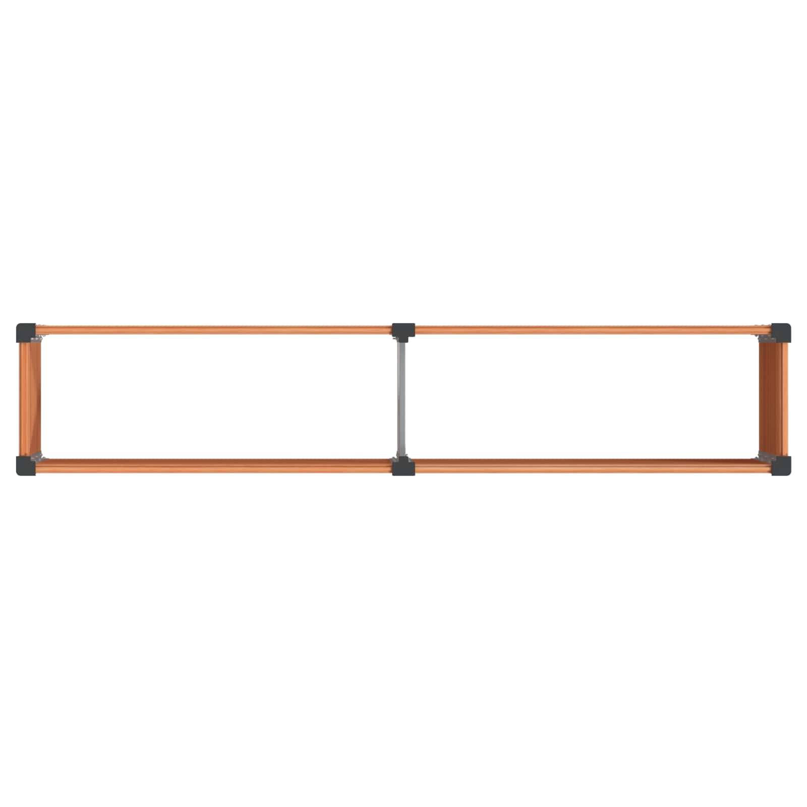 ComfortXL - Jardinière Surélevée WPC Aluminium Culture Légumes Fleurs 250x50x91cm Marron - ComfortXL Outdoor Living - Image 5