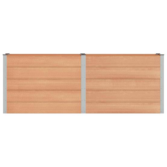 ComfortXL - Jardinière Surélevée WPC Aluminium Culture Légumes Fleurs 250x50x91cm Marron - ComfortXL Outdoor Living - Image 3