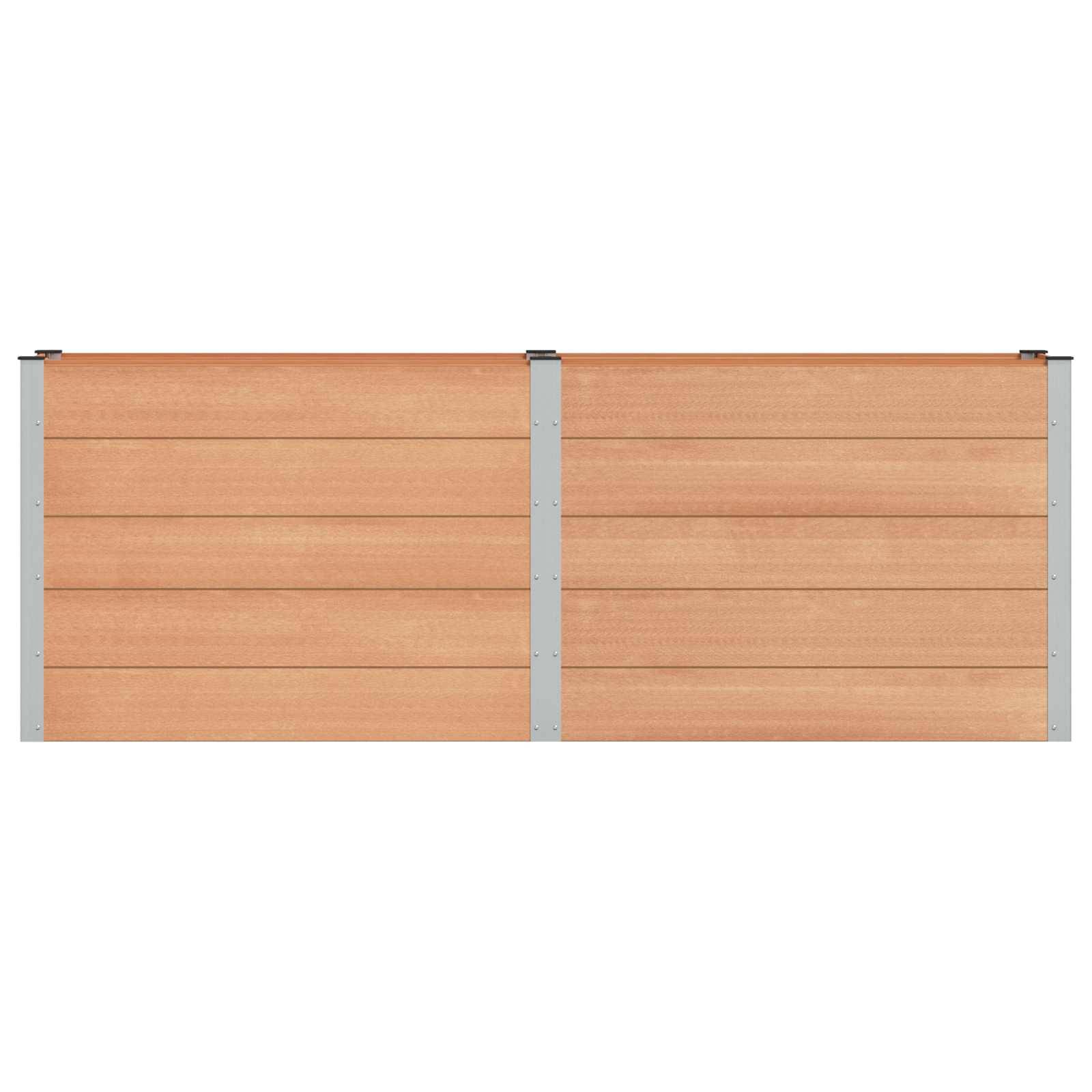 ComfortXL - Jardinière Surélevée WPC Aluminium Culture Légumes Fleurs 250x50x91cm Marron - ComfortXL Outdoor Living - Image 3