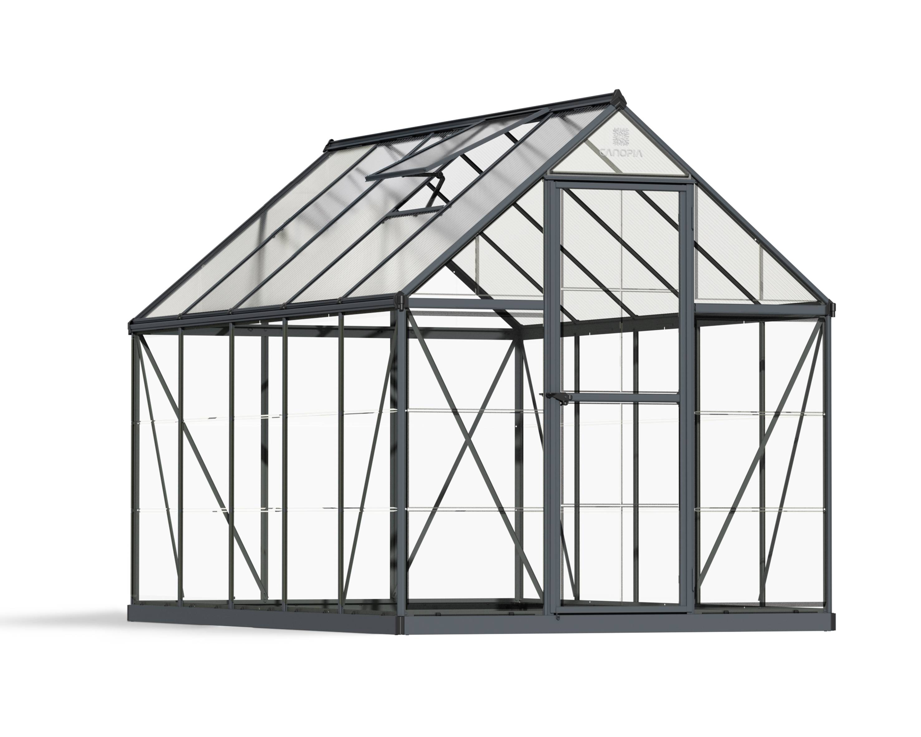 Canopia by Palram - Serre de jardin Hybrid gris 306 x 185 cm – Polycarbonate double paroi – Aluminium robuste – Canopia by Palram - Image 2