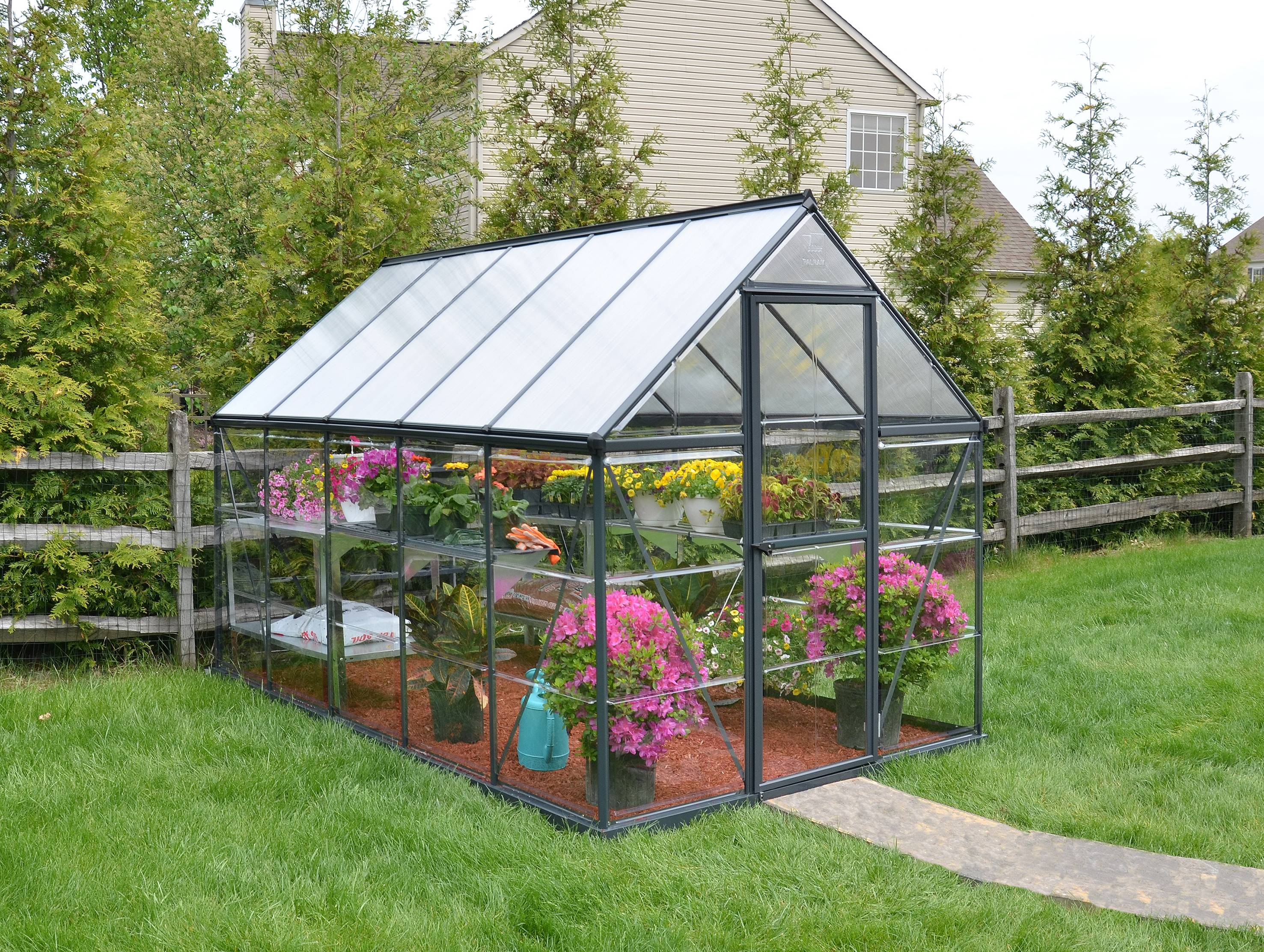 Canopia by Palram - Serre de jardin Hybrid gris 306 x 185 cm – Polycarbonate double paroi – Aluminium robuste – Canopia by Palram - Image 1