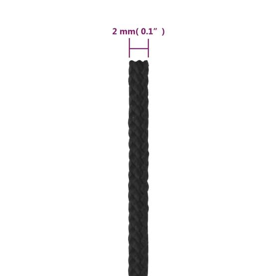 Corde de bateau Noir complet 2 mm 250 m Polypropylène Maison Chic - Image 6