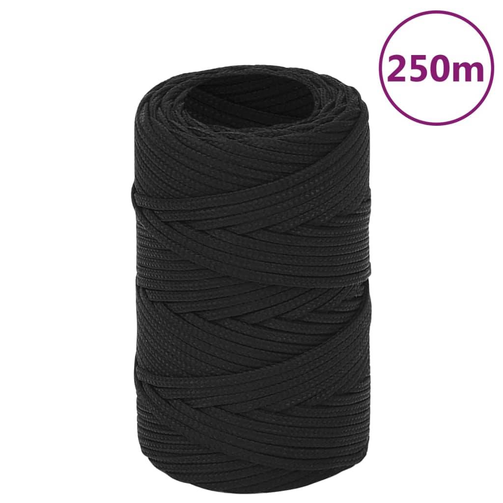 Corde de bateau Noir complet 2 mm 250 m Polypropylène Maison Chic - Image 2