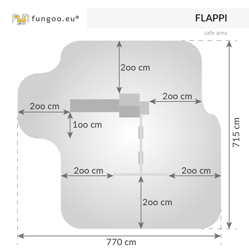 Fungoo - Aire de jeux Bois Flappi Balançoire Double, Toboggan FUNGOO - Image 5