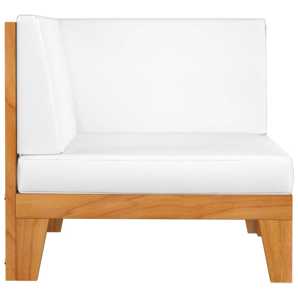 Helloshop26 - Salon de jardin meuble d'extérieur ensemble de mobilier 10 pièces avec coussins bois d'acacia solide - Image 3