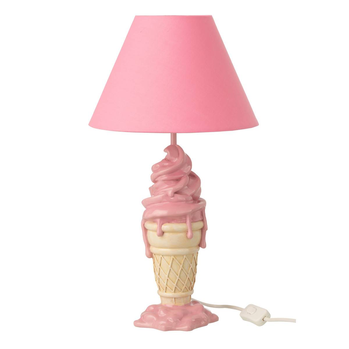 J-Line - Lampe à Poser Enfant "Crème Glacée" 47cm Rose - Image 1