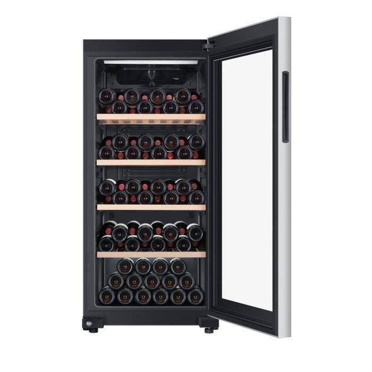 Cave à vin compresseur Haier HWS116GAE, pose libre, 116 bouteilles, porte vitrée anti UV, 5-20 °C - Haier - Image 2