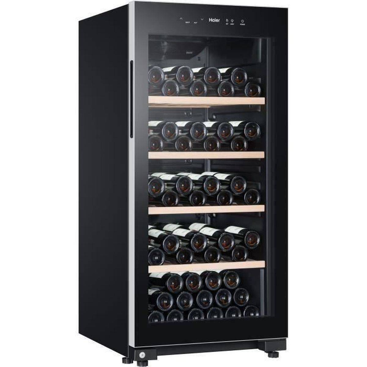 Cave à vin compresseur Haier HWS116GAE, pose libre, 116 bouteilles, porte vitrée anti UV, 5-20 °C - Haier - Image 3