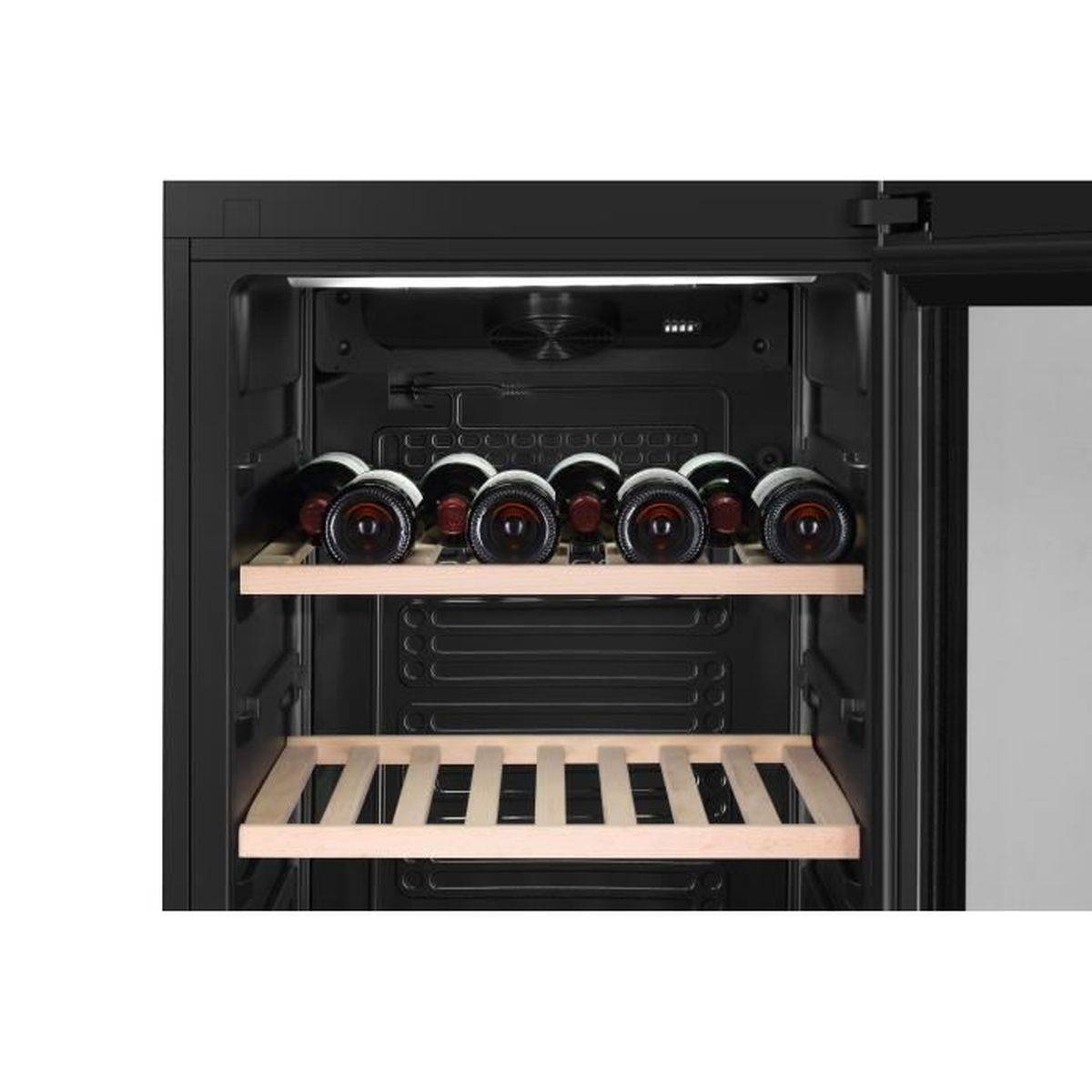Cave à vin compresseur Haier HWS116GAE, pose libre, 116 bouteilles, porte vitrée anti UV, 5-20 °C - Haier - Image 8